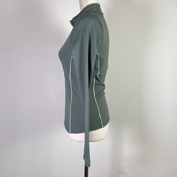 Wilo The Label Athletic Top Women's Medium Sage Green Full Zip Lightweight Gym - Picture 2 of 12